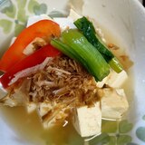 温豆腐の作り置き野菜のせ☆
